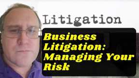 Business Litigation   Managing Your Risk