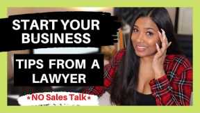 STARTING A BUSINESS | Legal Tips From a Lawyer | Tips for Starting A Business (2020)
