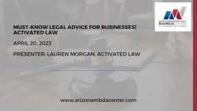 Must-Know Legal Advice for Businesses| Activated Law | AZMBDA