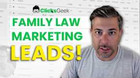 Family Law Leads | Family Lawyer Marketing (FIRST 30 Day Results)
