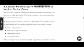 Look for Personal Injury Attorneys Who’ve Worked Similar Cases || Tips for hiring Personal Injury