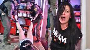 She attacked with a taser!