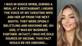 I Was In Shock When, During A Meal At A Restaurant I Heard The Voice Of My Cheating Wife And Her AP