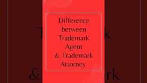 Difference between Trademark Attorney and Trademark Agent #trademarkattorney  #trademarkagent