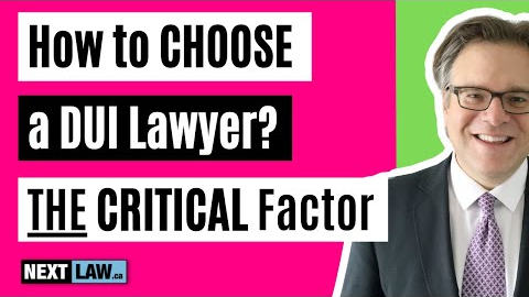 How To Choose a DUI Lawyer - The Critical Factor