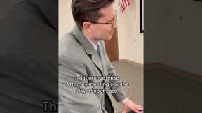 That one defense attorney meeting you the day of your case #shorts #law