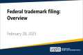 Federal trademark filing: Overview