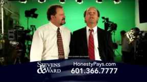 Funny personal injury lawyer ad lampooning silly attorney commercials; Stevens & Ward