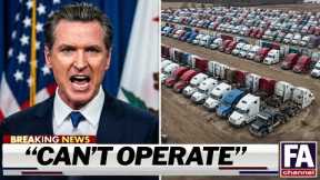 Governor Of California PANICS As Trucking Industry COLLAPSES!