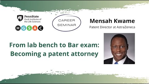 Transition from grad school to patent law