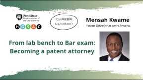 Transition from grad school to patent law