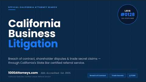 California Business Litigation Explained