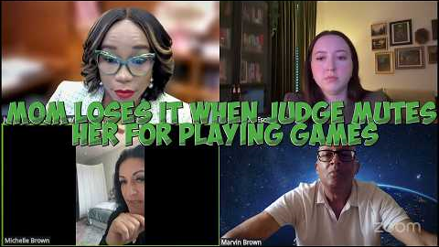 Mom LOSES IT When Judge Mutes Her For Playing Games